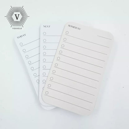 VESSELS Analog Task List Checklist Notepad for Productivity